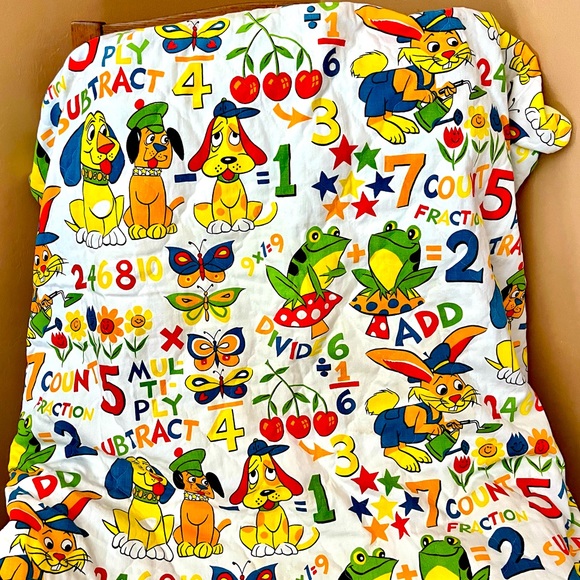 VINTAGE 80’s COLORFUL handmade blanket - Picture 1 of 13